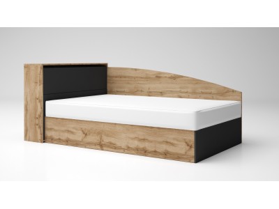 Κρεβάτι  με μπαούλου Leo 8 (δρυς votan\ ανθρακίτη )